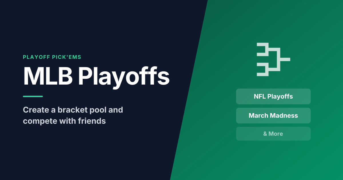 My pick'em side project now supports MLB playoff bracket pools